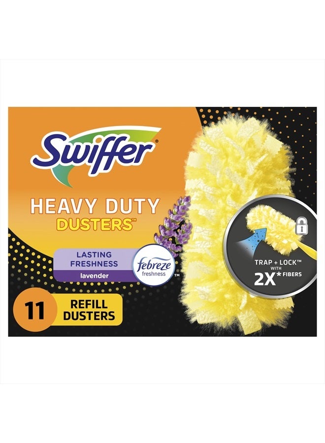 Swiffer Dusters Heavy Duty Multi-Surface Duster Refills for Cleaning, Lavender Scent, 11 Count  - Image 1
