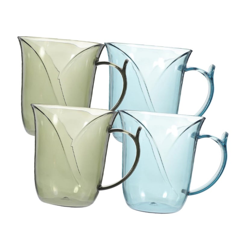 Transparent Toothbrush Cup Set Of 4 Reusable Tumbler For Toothpaste And Mouthwash - Image 2