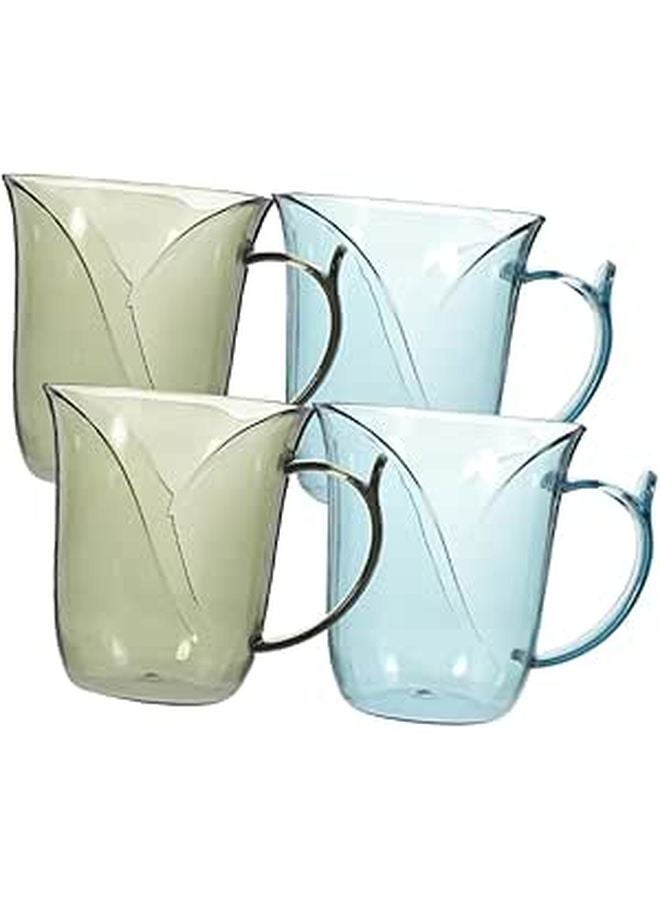 Transparent Toothbrush Cup Set Of 4 Reusable Tumbler For Toothpaste And Mouthwash - Image 1