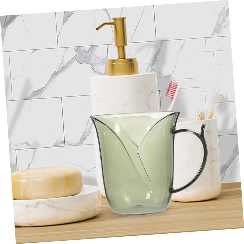 Transparent Toothbrush Cup Set Of 4 Reusable Tumbler For Toothpaste And Mouthwash - Image 5