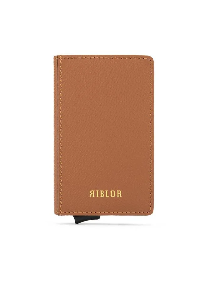 ريبلور Riblor Pietro Italian Leather Popup Card Holder Brown
