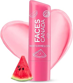 FACES CANADA Color Lip Balm Watermelon 02 45g Pink Tint 12HR Moisture SPF 15 Shea Butter Vitamin C E Enriched Hydrating Nourishing For Dry Chapped Lips Softens Lips - Image 1
