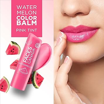 FACES CANADA Color Lip Balm Watermelon 02 45g Pink Tint 12HR Moisture SPF 15 Shea Butter Vitamin C E Enriched Hydrating Nourishing For Dry Chapped Lips Softens Lips - Image 5