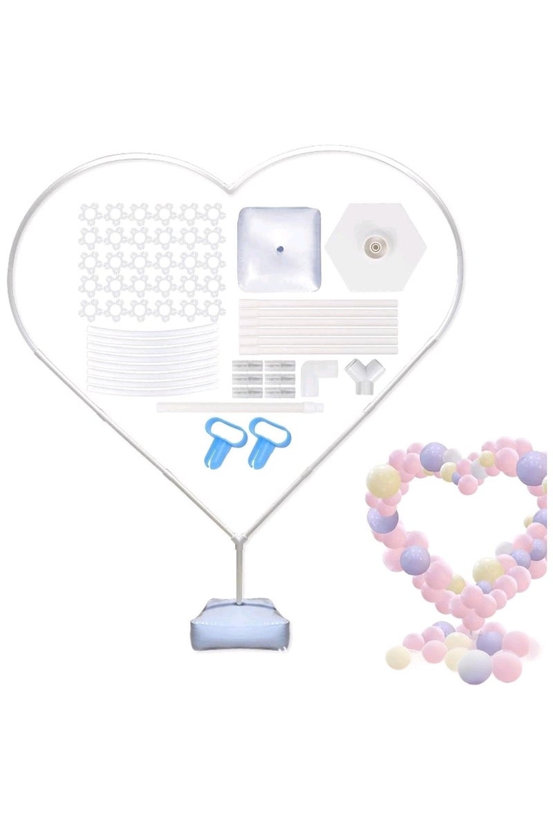 JAYATO 1.5 M Balloon Heart Shape Kit with Water Fillable Bases for Wedding Birthday Party Decorations - Image 1