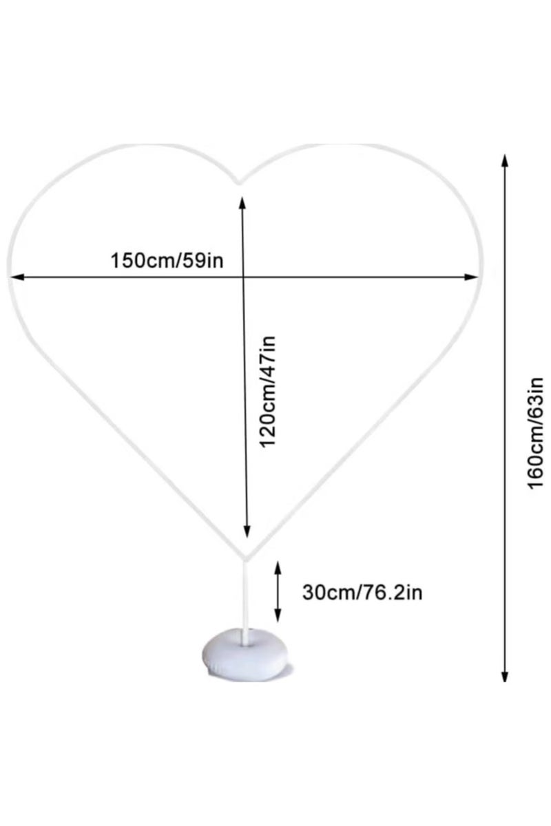 JAYATO 1.5 M Balloon Heart Shape Kit with Water Fillable Bases for Wedding Birthday Party Decorations - Image 5