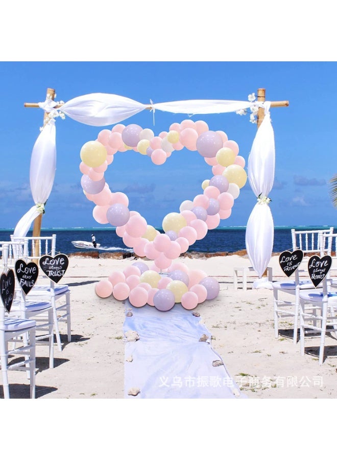 JAYATO 1.5 M Balloon Heart Shape Kit with Water Fillable Bases for Wedding Birthday Party Decorations - Image 2