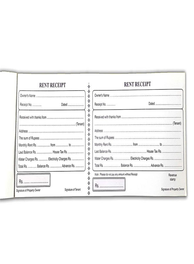 LRS Rent Receipt Book Long Type- 50 Sheets (Pack of 2) - Image 1