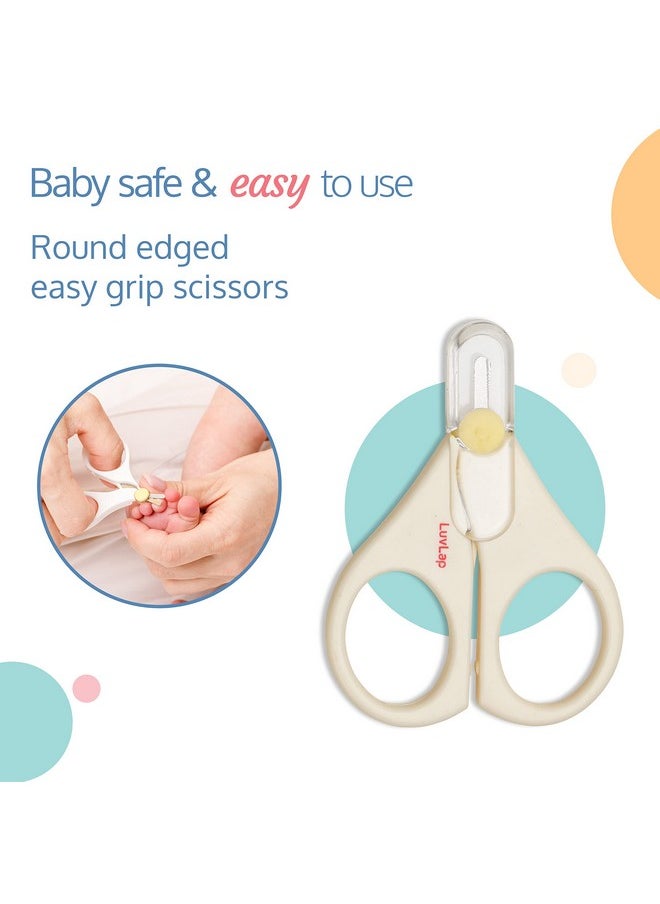 Luvlap - 7In1 Baby Grooming Kit,Portable Baby Grooming Kit For New Born Baby,Finger Brush,Hair Brush,Comb,Baby Nail Scissor,Baby Nail Cutter,Tweezer,Nail Filer,Newborn,Infants,Toddlers (White), 1 Count - Image 1