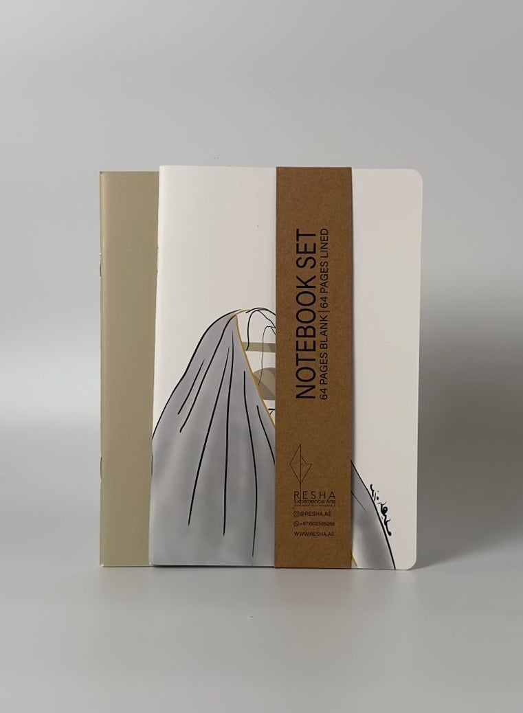 Generic A5 Notebook Set of 2 – Emirati-Inspired Art | 64 Pages | Lined & Blank 