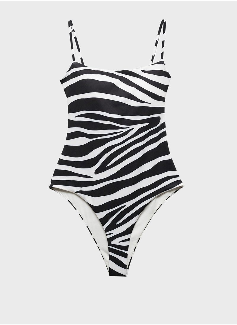 MANGO - Square Neck Swimsuit - Image 1