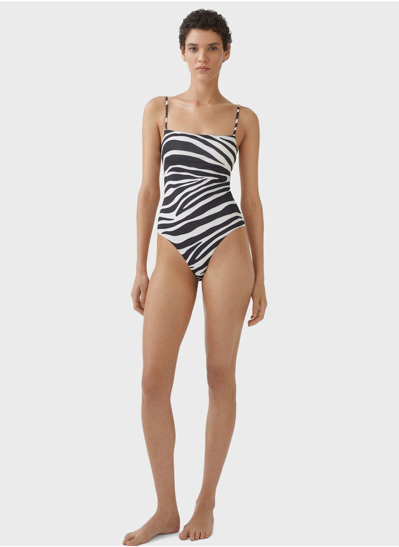 MANGO - Square Neck Swimsuit - Image 1