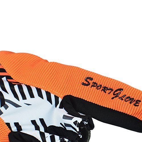 Mumian Professional Anti-Skid Bowling Gloves Comfortable Bowling Accessories Semi-Finger Instruments Sports Gloves Mittens for Bowling (Orange, L) - Image 5