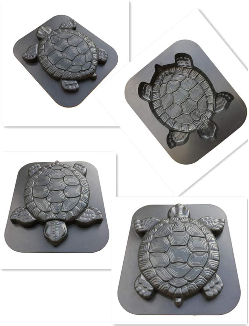 woobles Turtle Shape Stepping Stone Mold Concrete Cement Mould Walk Maker Driveway Paving Stepping Brick Maker (Black) - Image 4
