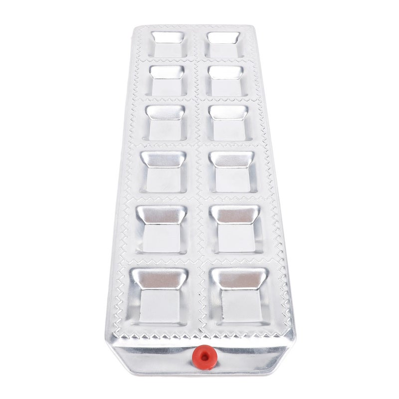 Square Ravioli Maker: 12 Hole Aluminum Alloy - Multifunctional & Durable Dumpling Making Tool for Home Kitchen, Restaurant and Family Gathering - Image 1