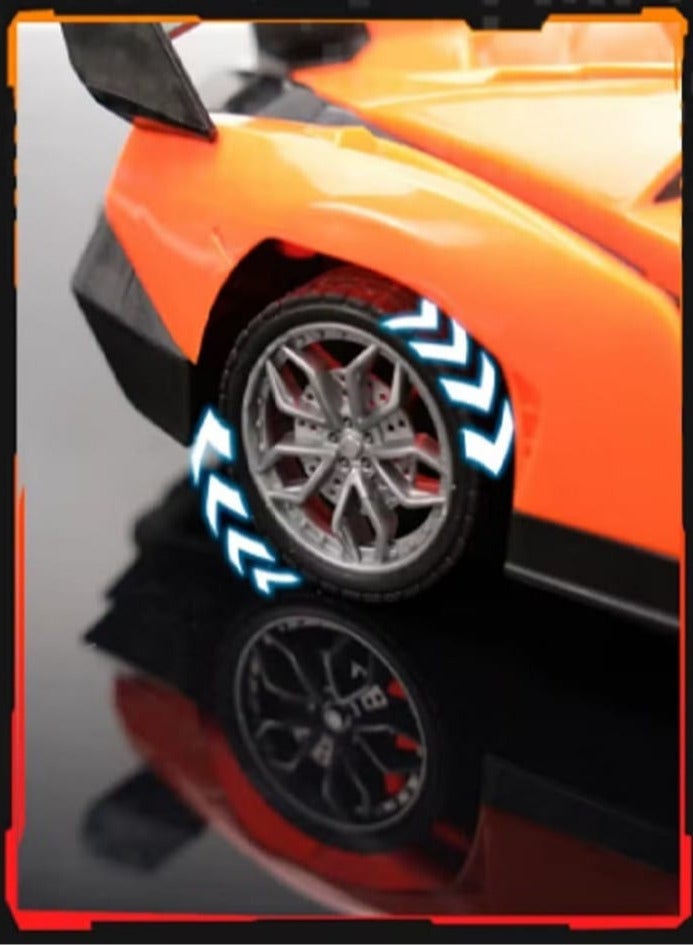 XF No. 27-16G RC Car - 1:16 Simulation Car Model (Orange)  - Image 4