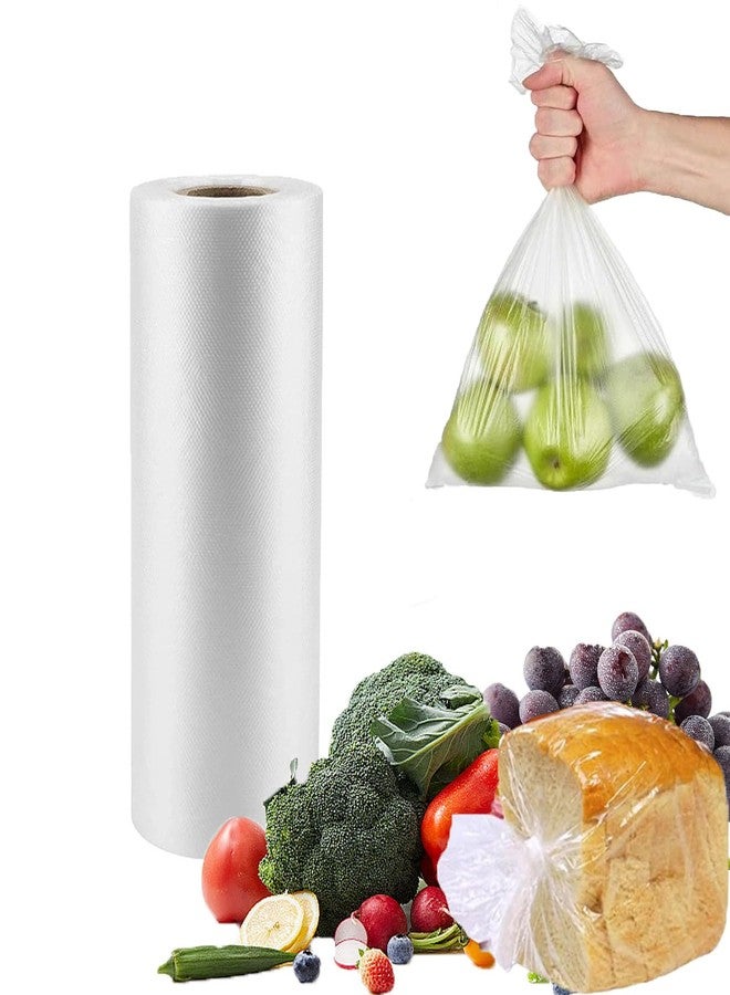 CLASSY 400 Count 10 x 14 Inches Clear Plastic Produce Bags Roll, Clear Grocery Bag for Bread, Fruits, Vegetable, Kitchen, 400 Bag/Roll - 1 Rolls, Total 400 Bags - Image 1