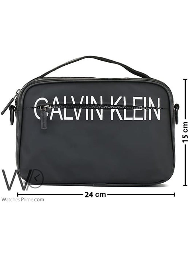 كالفن كلاين جينز حقيبة يد كالفن كلاين للرجال – لون أسود بصندوق هدايا فاخر - Image 5