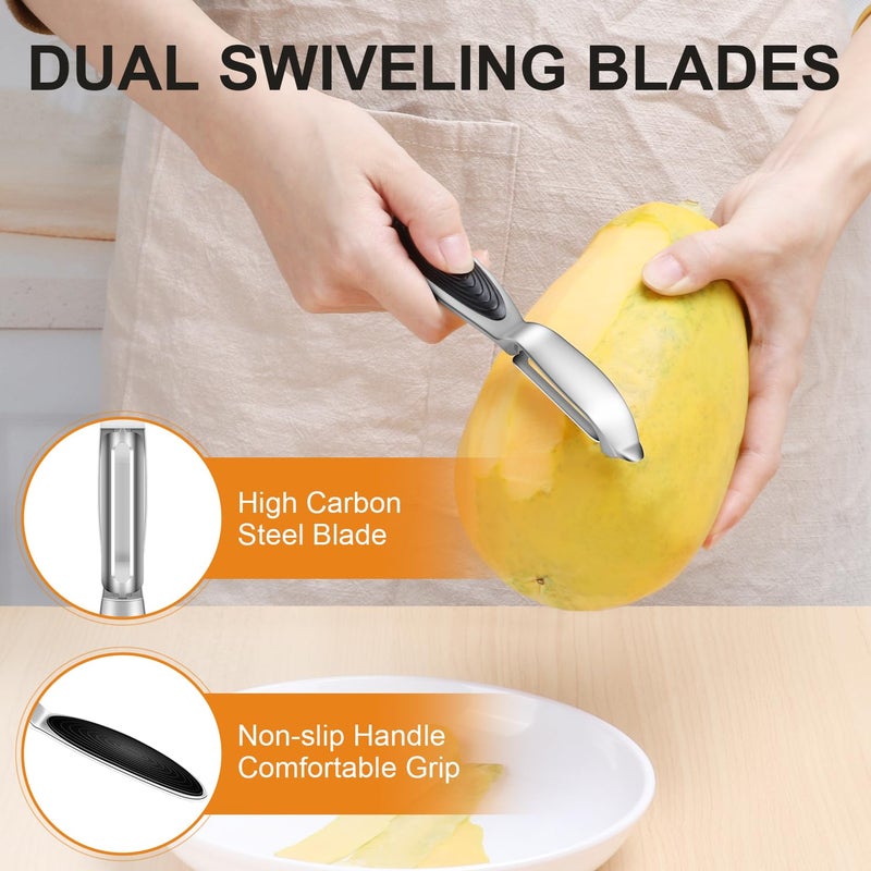 TACGEA Vegetable Peeler for Kitchen, Potato Peelers for Fruit Straight Blade, Durable Non-Slip Handle - Image 5