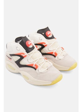 Reebok Men Question Pump Lace Up Basketball Shoes, White  - Image 1