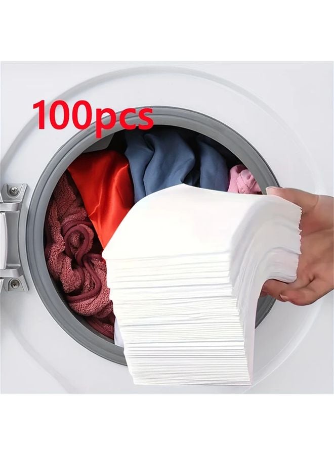 أوراق بيضاء ماصة لبقع الغسيل خالية من العطور منخفضة الرائحة 100 قرص للأنسجة الحساسة - Image 1