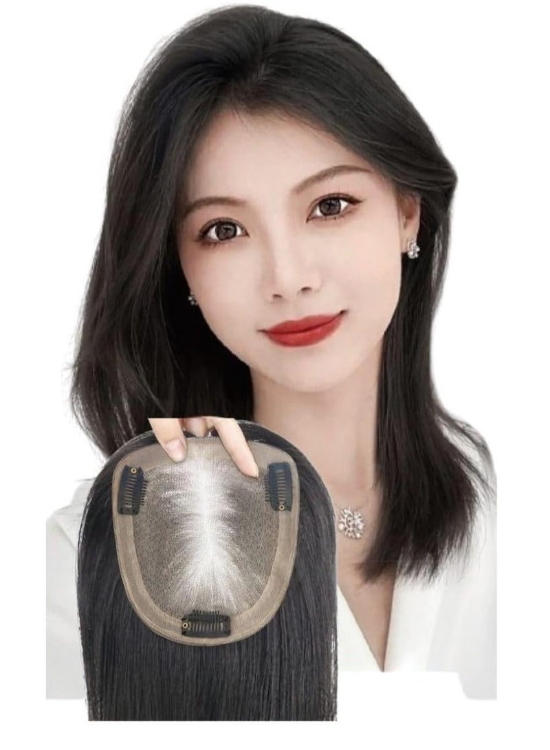 إستيل توب حريري (طول الشعر 30 سم، توب أسود طبيعي 9X14) - Image 1