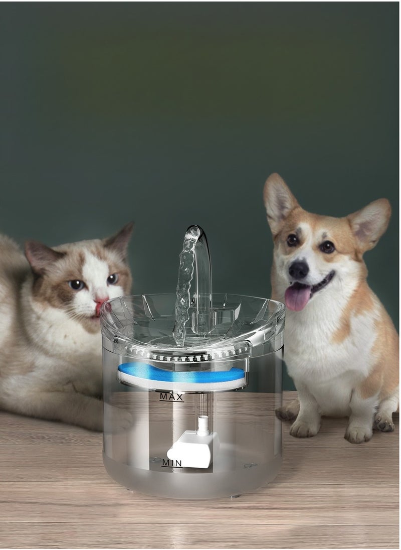 MASINGAA Automatic Pet Water Fountain, 2L Large Capacity, Quad Filtration, Ultra-Quiet Pump, USB Powered, Ideal for Cats and Dogs  - Image 1