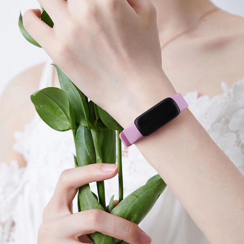 Meliya for Fitbit Inspire 3 Bands Women Men, Soft Silicone Adjustable Wristband Replacement Sport Straps Compatible with Fitbit Inspire 3 Fitness Tracker (Light Purple) - Image 5