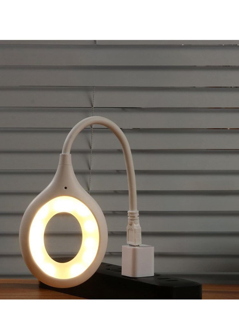 ELTRAZONE Voice Control USB Light for Laptop, Sound Activated 24 LED Night Lights for Bedroom, Lightweight Small LED Reading Light Lamp with Flexible Gooseneck for Power Bank Computer - Image 1