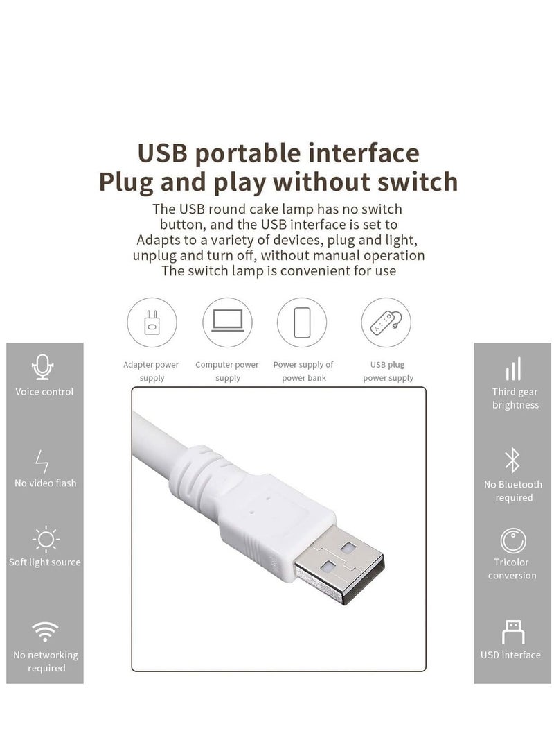 ELTRAZONE Voice Control USB Light for Laptop, Sound Activated 24 LED Night Lights for Bedroom, Lightweight Small LED Reading Light Lamp with Flexible Gooseneck for Power Bank Computer - Image 4