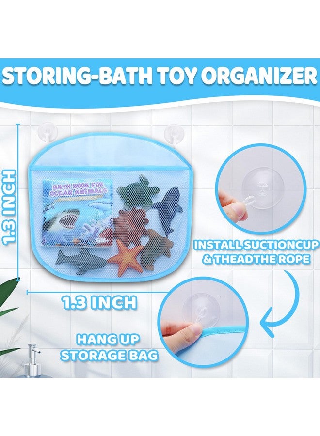 KarberDark 6 Pack Light Up Bath Toys & Magic Bath Book & Storage Bag for Toddler, No Hole Floating Ocean Animal with LED Flashing Colors, Glow Sensory Bathtub Toy for Kid, Water Table Toy, Gift for Boy Girl - Image 5