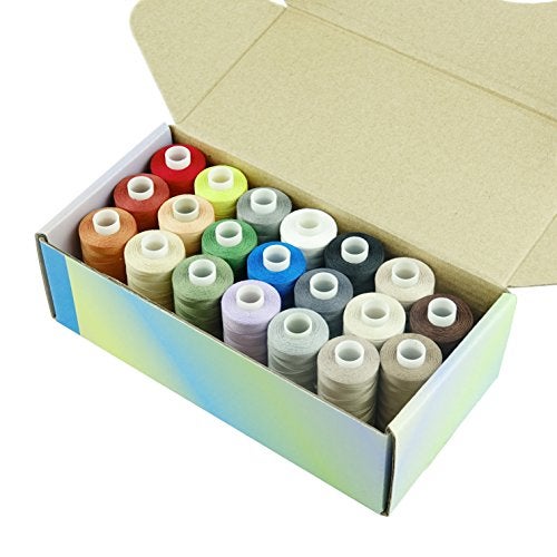 Simthread 20 Colors All Purposes Cotton Quilting Thread 50wt 3 Plies for Piecing Sewing Embroidery etc - 550 Yards Each - Image 4