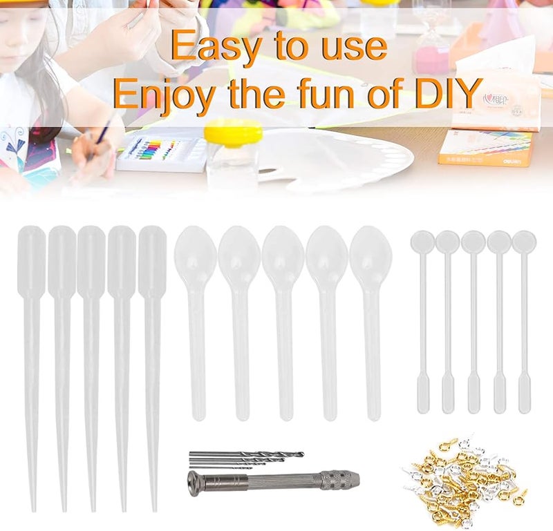 مجموعة صنع المجوهرات DIY من NEZHSHIUY مع مجموعة براغي العين، مثقاب يدوي، قطارة، قلادات فضية وذهبية - Image 4