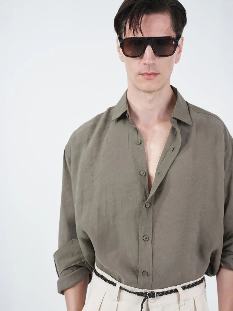 GIESTO Oversized Button-Down Long Sleeve Shirt - Image 1