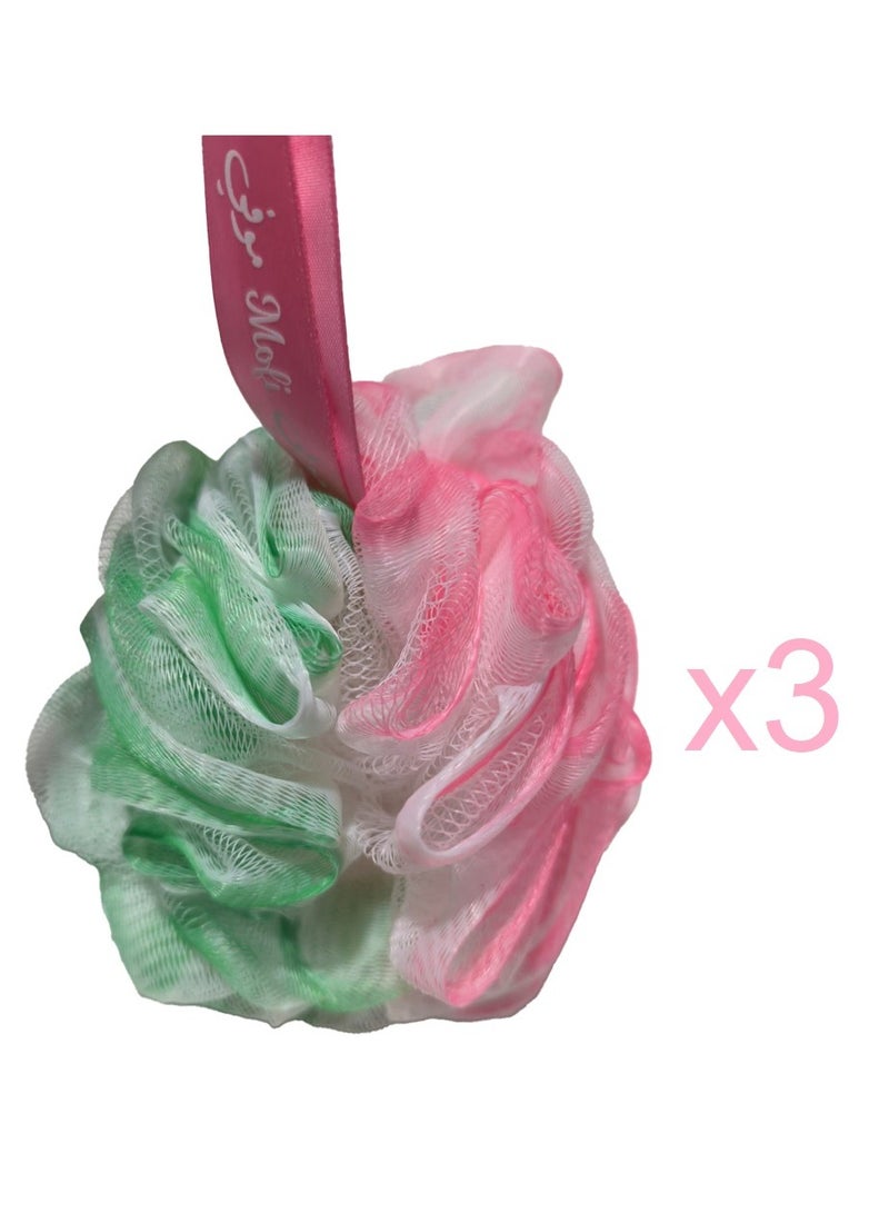 موفي ليفة استحمام متعددة الوان 3 قطع