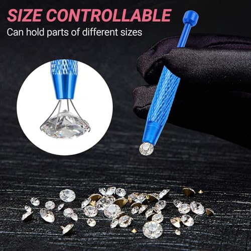 Hualleko Piercing Ball Grabber Tool,4-Claw Stainless Steel Jeweler Pick Up Tools,Septum Ball Screw Tool for Piercing Changing/Removal/Holder,Earring Pearl Grabber for Jewelry/Electronic Components - Image 5