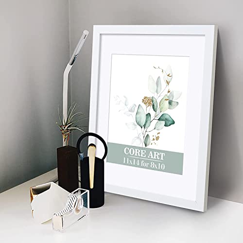 CORE ART 11x14 White Picture Frame Set of 4,Display Pictures 8x10 with Mat or 11 x 14 without Mat,Multi Photo Frames Collage for Wall or Tabletop Display - Image 5