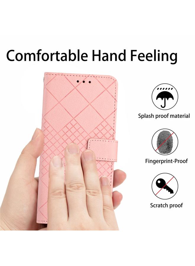 S-TOP Case For Samsung Galaxy S23 Ultra 5G Rhombic Grid Texture Leather Phone Case - Image 3