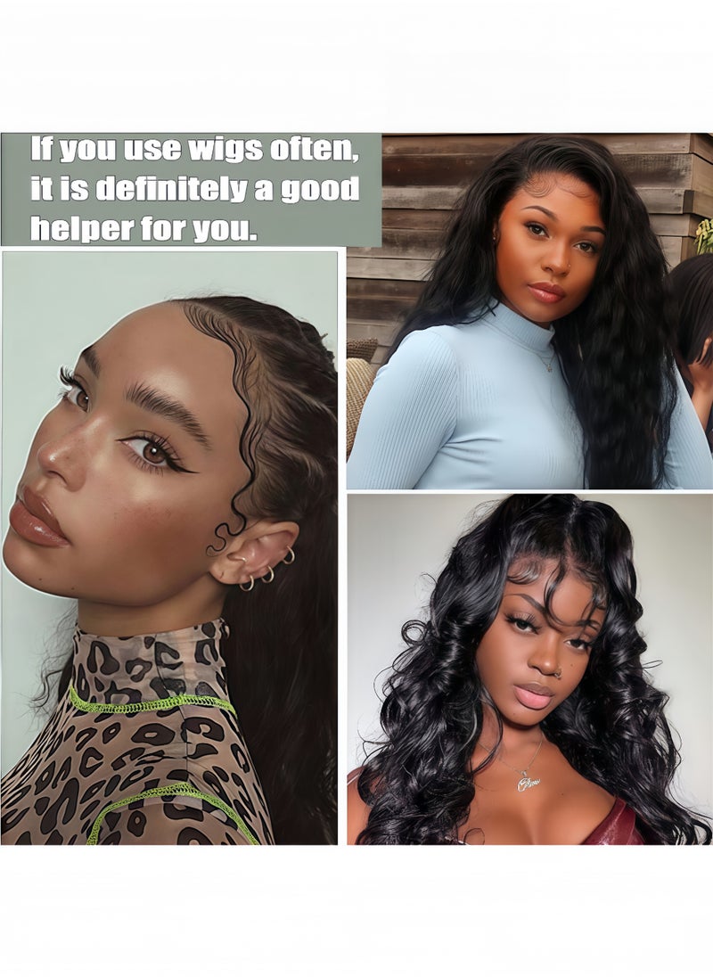 Peachjoy 4 pcs Adjustable Magic Buckle Elastic Bands For Wig 4 PCS Wig Accessories Kit No Slip Wig Band, Elastic Lace Melting Bands for Wig, Hair Edge brush for Wigs  - Image 5