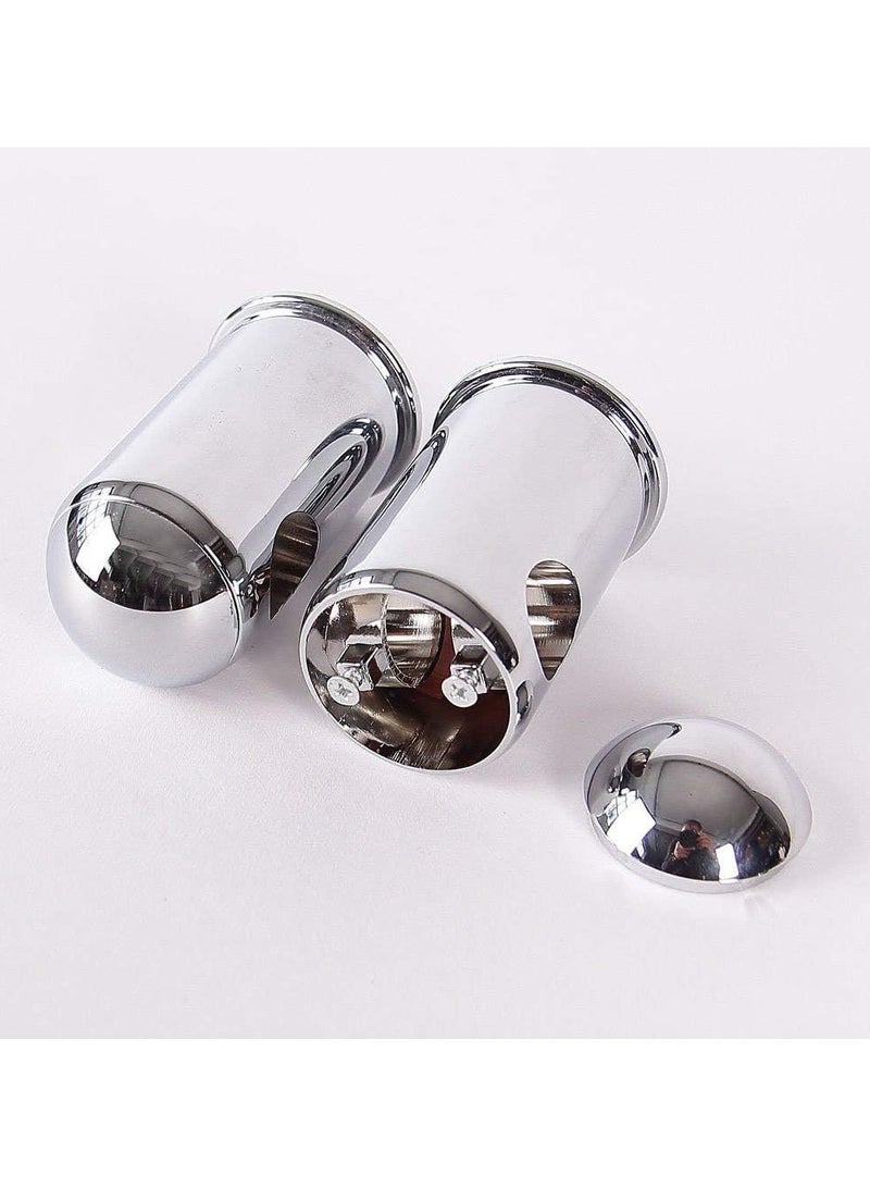 Shams Strong plastic anchors for the shower rod on the wall, shiny silver nickel color - Image 2