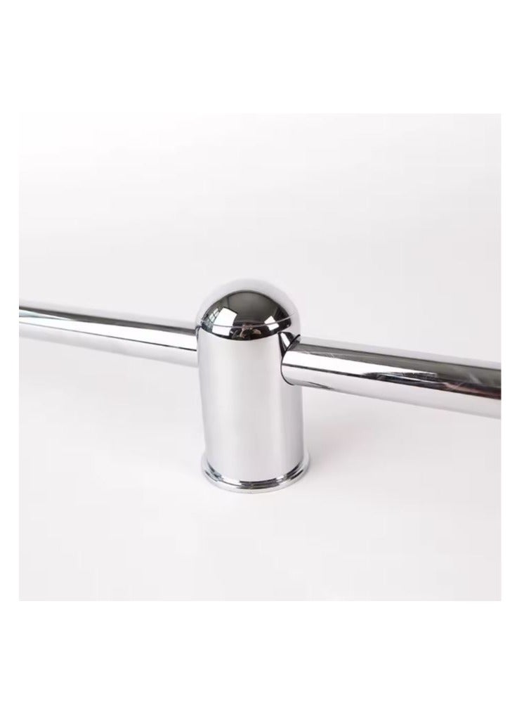 Shams Strong plastic anchors for the shower rod on the wall, shiny silver nickel color - Image 4