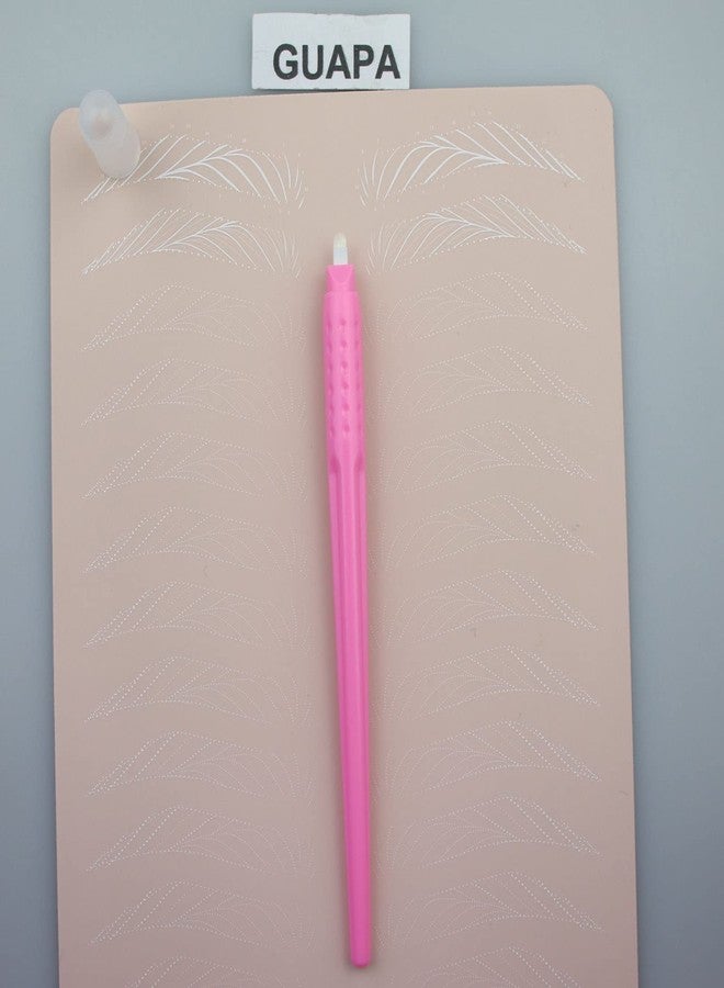 Guapa 5pcs Pink Disposable Permanent Makeup Microblading Pens with 0.18mm U18 Pins Embroidery Blades Eyebrow Hand Tools (5pcs - Image 5