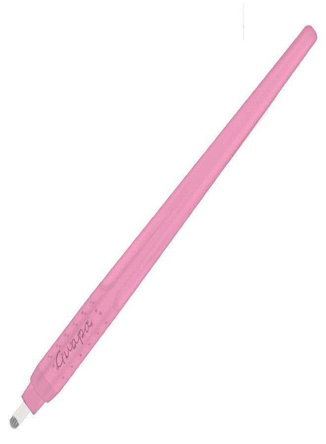 Guapa 5pcs Pink Disposable Permanent Makeup Microblading Pens with 0.18mm U18 Pins Embroidery Blades Eyebrow Hand Tools (5pcs - Image 1