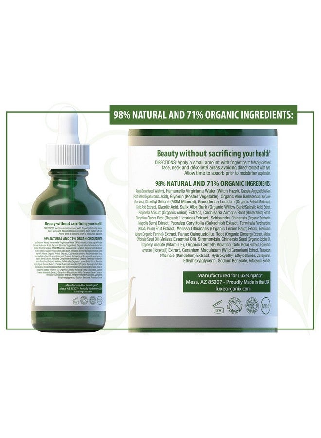 LuxeOrganix Vitamin C Serum For Face With Hyaluronic Acid Brightening Treatment & Dark Spot Remover For Face Reduces Blemishes & Wrinkles (2Oz)  - Image 5