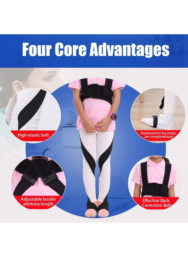GHORTHOUD O/X Leg Type Correction Belt Leg Posture Corrector Band Bandage Unisex Teens O/X Legs Bandage Lightweight Pediatric Straighten Belt for Day and Night Black (Large) - Image 5