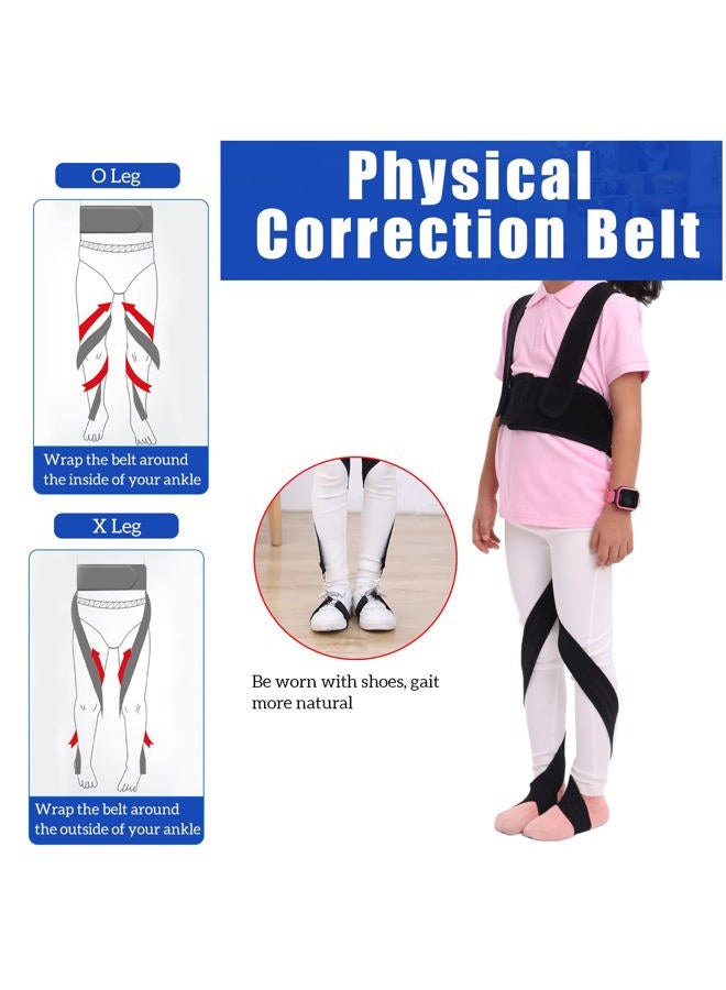 GHORTHOUD O/X Leg Type Correction Belt Leg Posture Corrector Band Bandage Unisex Teens O/X Legs Bandage Lightweight Pediatric Straighten Belt for Day and Night Black (Large) - Image 4