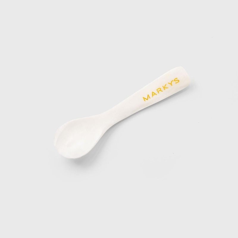 Marky's Mother of Pearl Hand-Carved Caviar Spoon + Gold Plated 16 Karat Tin Opener Kit - Image 4