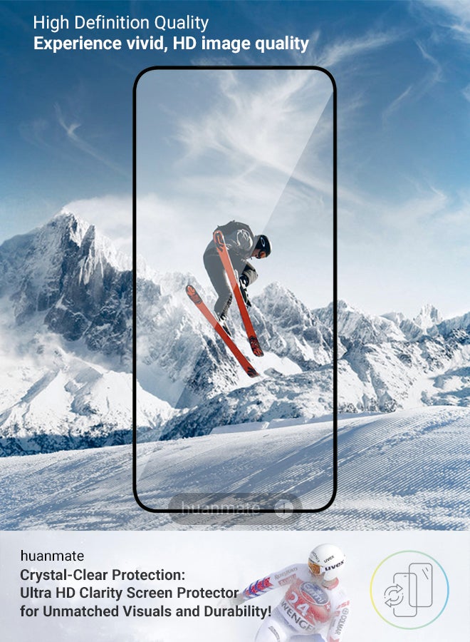 huanmate 2 Pieces Vivo Y19s Pro Screen Protector – Premium Edge to Edge Tempered Glass, High Transparency, Delicate Touch, Anti-Explosion, Smooth Arc Edges, Easy Installation - Image 5