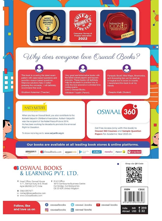 Oswaal CBSE Chapterwise Solved Papers 2023-2014 Psychology Class 12th (2024 Exam) - Image 2