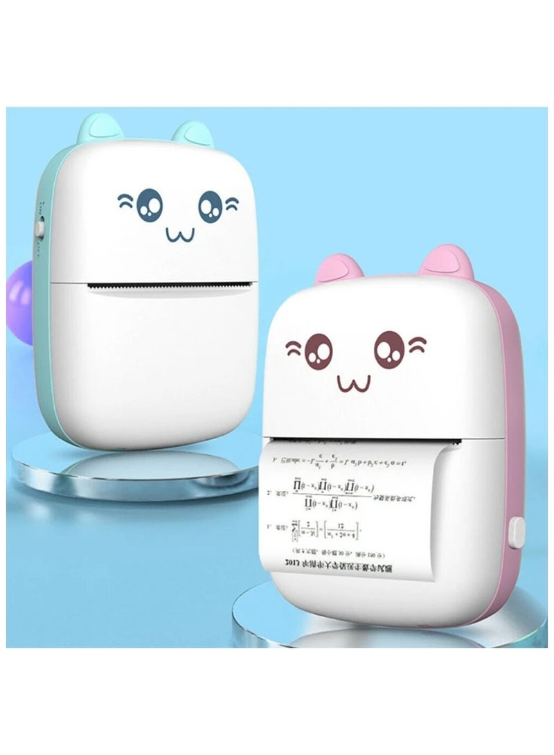 Cute Cat Mini Pocket Thermal Printer: Wireless Bluetooth Printer for Fun and Creative Printing - Image 1