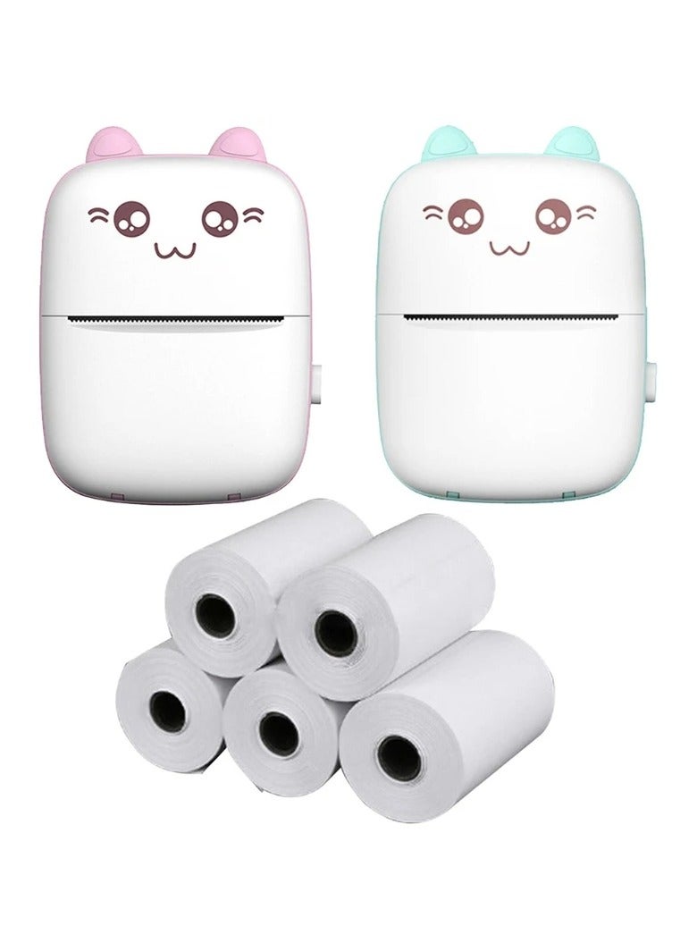 Cute Cat Mini Pocket Thermal Printer: Wireless Bluetooth Printer for Fun and Creative Printing - Image 3